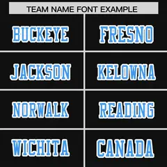 Black Powder Blue Gradient Side Pattern Football Jersey 3