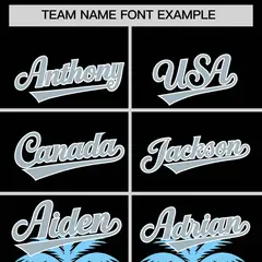 Black Powder Blue Graffiti Pattern Bossinia Baseball Jersey 3