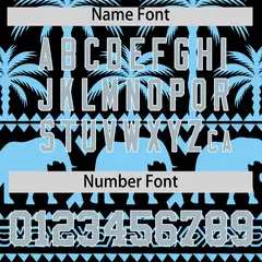 Black Powder Blue Graffiti Pattern Bossinia Baseball Jersey 4