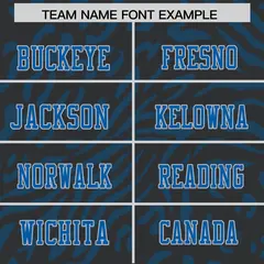 Black Powder Blue-Gray Zebra Stripes Football Jersey 3