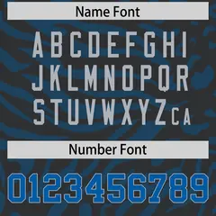 Black Powder Blue-Gray Zebra Stripes Football Jersey 4