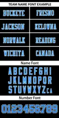 Black Powder Blue Insert Color Mesh Football Jersey 3
