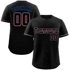 Black Powder Blue-Orange Classic Authentic Baseball Jersey 1