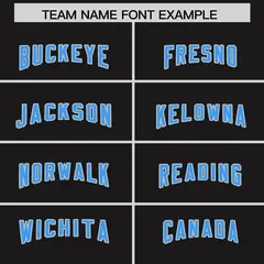 Black Powder Blue Retro Sleeve Line Football Jersey 3