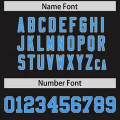 Black Powder Blue Retro Sleeve Line Football Jersey 4