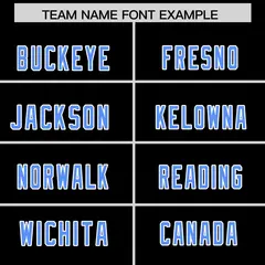 Black Powder Blue Side Stripe Authentic Football Jersey 3