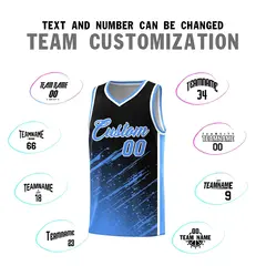 Black Powder Blue Splash Basketball Uniforms for Practice 4