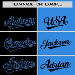 Black Powder Blue Split Coconut Tree Design Baseball Jersey 3