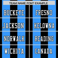 Black Powder Blue Thick Stripe Authentic Football Jersey 3