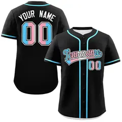 Black Powder Blue Transgender Pride Month Baseball Jersey