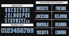 Black Powder Blue-White Classic Style Baseball Jersey 3