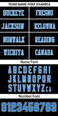 Black Powder Blue-White Classic Style Mesh Football Jersey 3