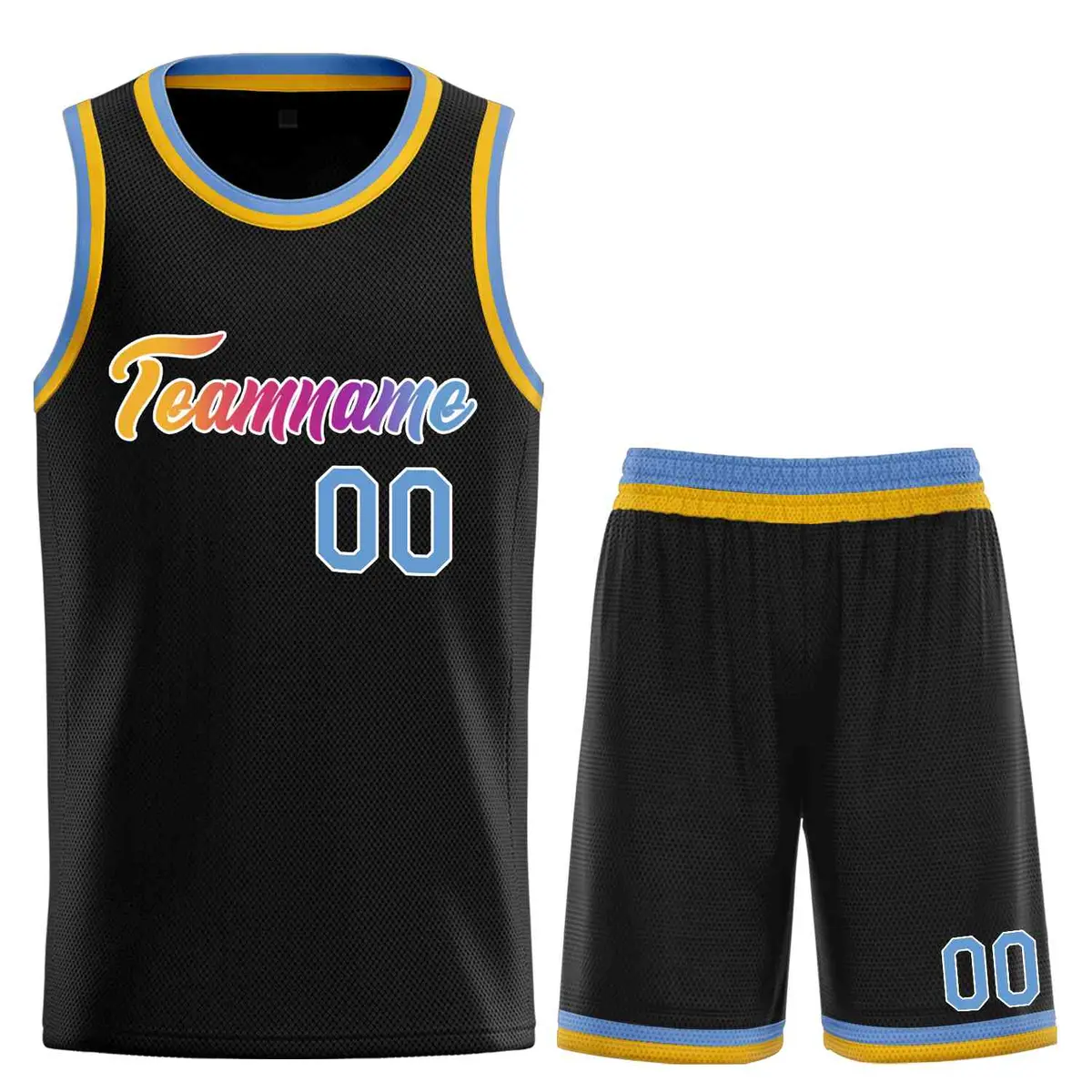 Black Powder Blue-White Classic Team Basketball Jersey