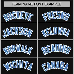 Black Powder Blue-White Raglan Varsity Full-Snap Letterman Jacket 3
