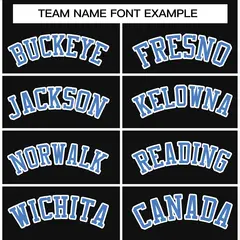 Black Powder Blue-White Raglan Varsity Full-Snap Letterman Jacket 3