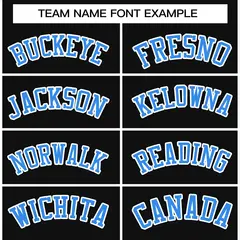Black Powder Blue-White Raglan Varsity Full-Snap Letterman Jacket 5
