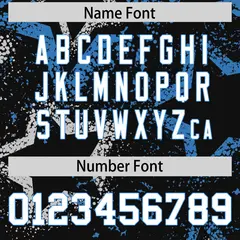 Black Powder Blue-White Star Pattern Football Jersey 4
