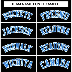 Black Powder Blue-White Varsity Full-Snap Letterman Jacket 5
