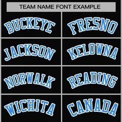 Black Powder Blue-White Varsity Full-Snap Letterman Jacket 5