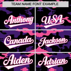 Black Purple and Pink Camo Sleeveless Baseball Jersey 3
