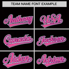 Black Purple and Pink Split Raglan Baseball Hoodie Jersey 3