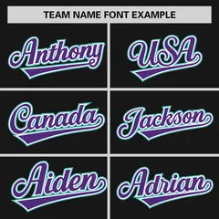 Black Purple Bright Green Raglan Baseball Jersey 3