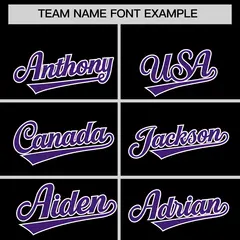 Black Purple Classic Authentic Baseball Jersey 3