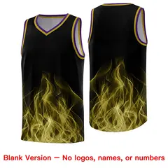 Black Purple Flame Graffiti Pattern Basketball Jersey 6
