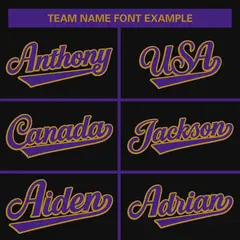 Black Purple Full-Snap Raglan Sleeves Letterman Jacket 5