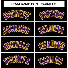 Black Purple-Gold Classic Varsity Full-Snap Letterman Jacket 3