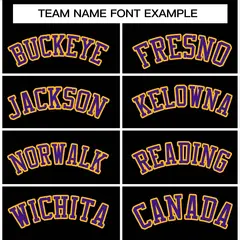 Black Purple-Gold Classic Varsity Full-Snap Letterman Jacket 5