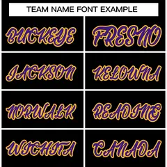 Black Purple-Gold Classic Varsity Full-Snap Letterman Jacket 5