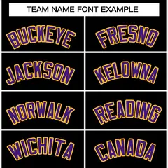 Black Purple-Gold Classic Varsity Full-Snap Letterman Jacket 5