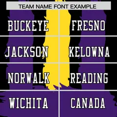 Black Purple Gold Graffiti Pattern Flag Football Jersey 3