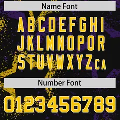 Black Purple-Gold Star Graffiti Football Jersey 4