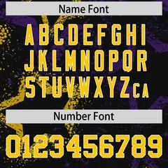 Black Purple Gold Star Pattern Authentic Football Jersey 4