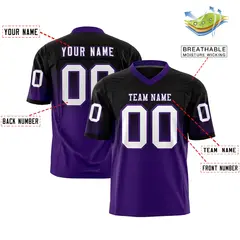 Black Purple Gradient Fashion Authentic Football Jersey 2