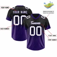 Black Purple Gradient Outdoor Authentic Football Jersey 2