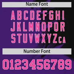 Black Purple Ink Pattern Authentic Baseball Jersey 4