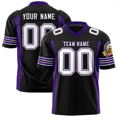 Black Purple Insert Color Authentic Football Jersey