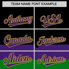 Black Purple Kelly Green Gold Mardi Gras Baseball Jersey 4
