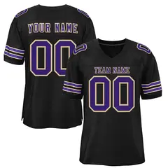 Black Purple-Khaki Classic Authentic Football Jersey