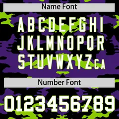 Black Purple Neon Green Camo Sleeveless Baseball Jersey 4