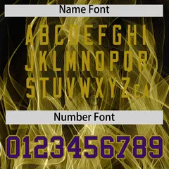 Black Purple Old Gold Flame Graffiti Pattern Baseball Jersey 4