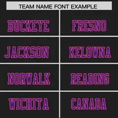 Black Purple-Pink Color Block Raglan Sleeves Football Jersey 3