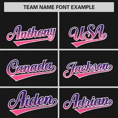 Black Purple-Pink Gradient Varsity Full-Snap Raglan Baseball Jacket 3