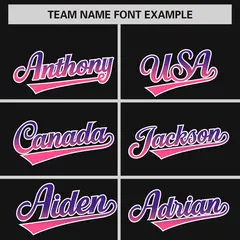 Black Purple-Pink Gradient Varsity Full-Snap Raglan Baseball Jacket 3