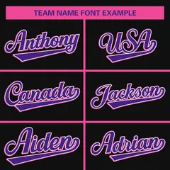 Black Purple-Pink Raglan Sleeves Full-Snap Letterman Jacket 5