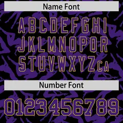 Black Purple Playboy Graffiti Pattern Baseball Jersey 4