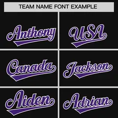 Black Purple Raglan Full-Snap Varsity Letterman Three Stripes Jacket Hoodie 5